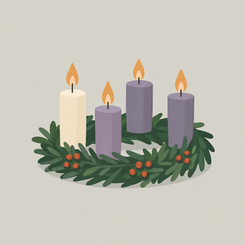 Adventskranz Illustration