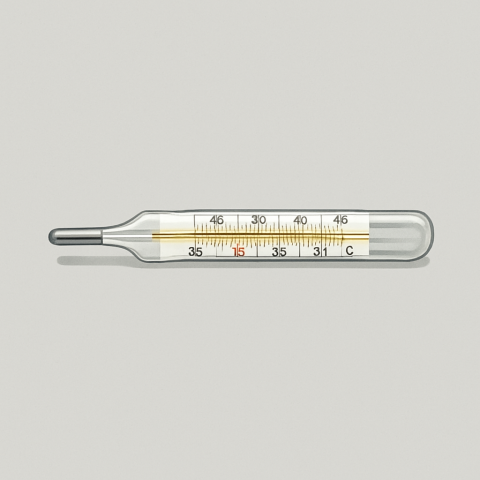 Quecksilberthermometer Illustration